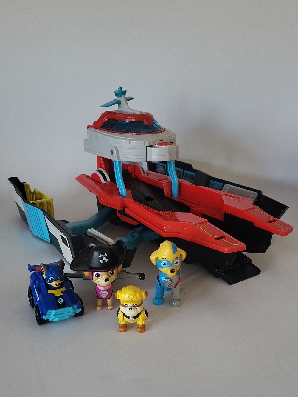 PAW Patrol: The Mighty Movie Pup Squad Transforming Aircraft Carrier HQ Playset